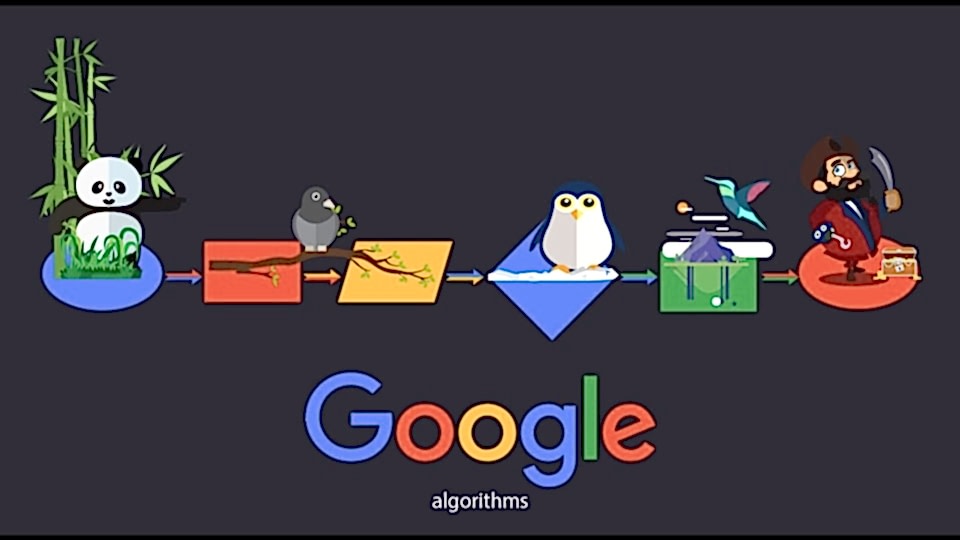 Google Algoritması ve Google Algoritma Güncellemesi temsil eden panda penguen kuşlar ve elinde kılıç olan kaptan görseli On Yazılım tarafından sunuluyor